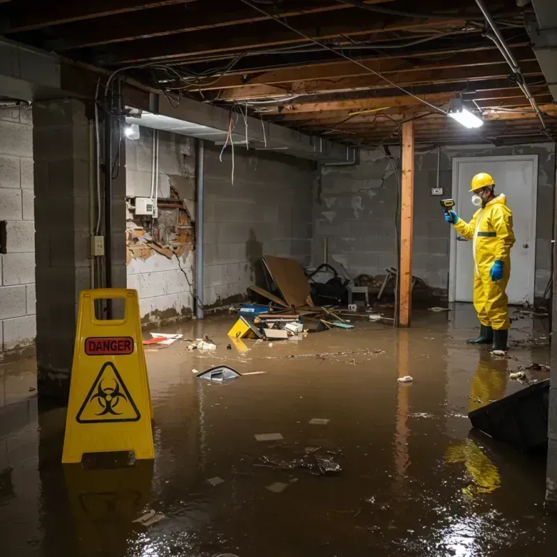 Flooded Basement Electrical Hazard in Glidden, IA Property