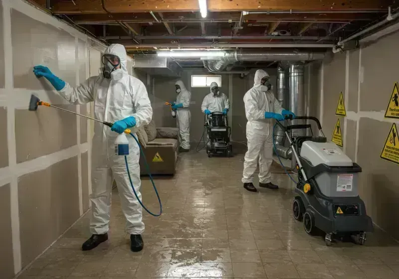 Basement Moisture Removal and Structural Drying process in Glidden, IA